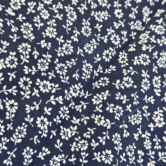 Pretty Garden Wrap Maxi Dress Cottagecore Size XL Navy Mini Floral Ruffle Boho - Picture 2 of 12